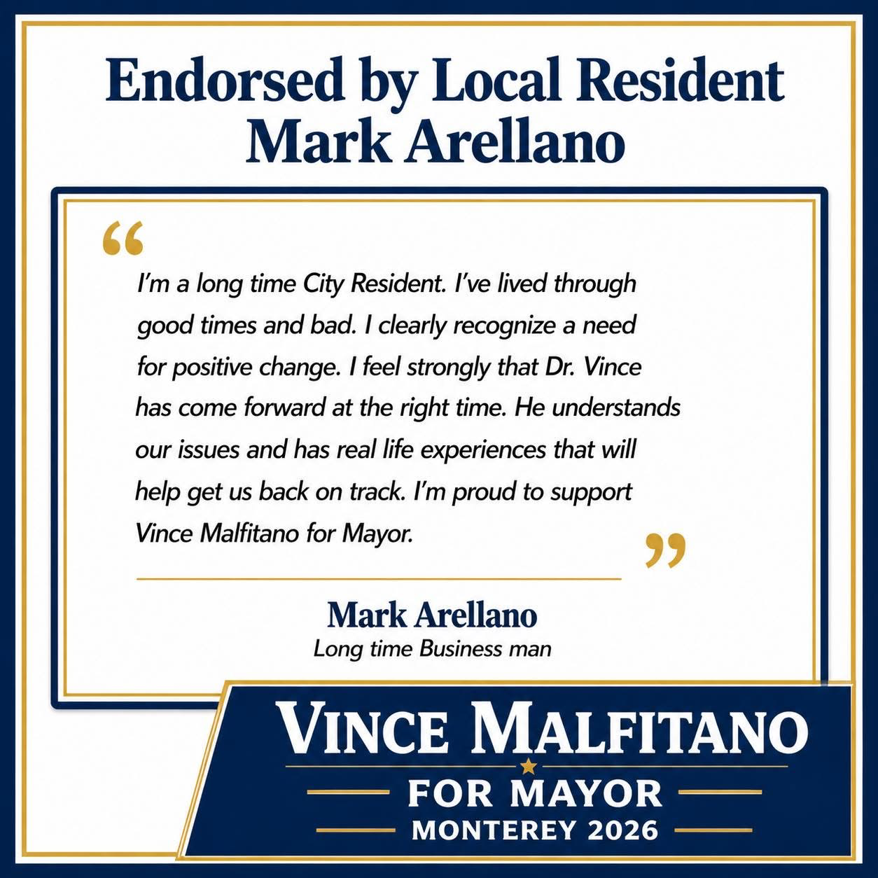 Mark Arellano for Vince